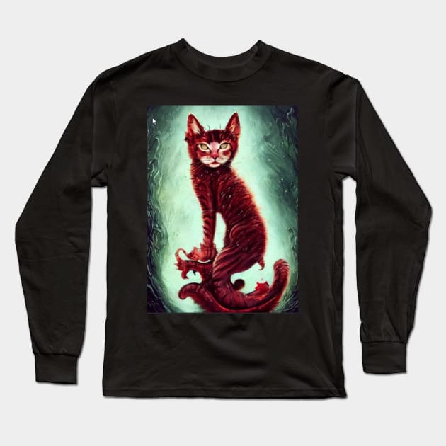 Kitty Cat Swanland Long Sleeve T-Shirt by Terrence Torphy